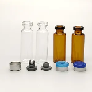 5毫升透明注射小瓶由硼硅酸盐玻璃管环饰面13毫米