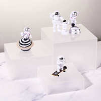 Présentoirs à Buffet en Acrylique Blanc AURORA, Cubes de Présentation pour Mariages, Fêtes, Anniversaires, Design Personnalisable, Installation Facile, Fabrication en Usine