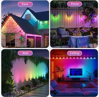 Lampes à points RGB intelligentes pour extérieur, étanches, pour décoration de jardin, fonctionnent avec une application, 200FT/150FT/100FT/50FT
