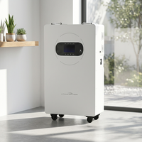 Système de stockage d'énergie tout-en-un sur roues Aibei TTEV3.6K/24V+7KWh 24V 7KWh 7kW 100Ah avec onduleur, 67kg, en acier galvanisé blanc