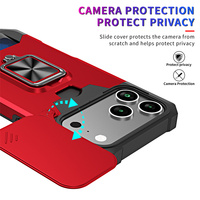 Coque de protection robuste pour OnePlus 10 Pro, avec protection coulissante pour l'appareil photo, support magnétique pour fixation voiture et emplacement pour carte