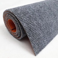 Tapis de sol moderne de style nordique en polyester non tissé, rembourré, noir, à rayures horizontales, pour chambre à coucher et salon