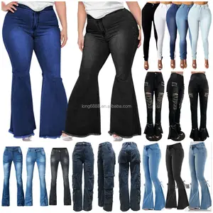 American Hot sweet jeans women's button zipper pocket fringe stitching diamond design high waist long cheapest jeans