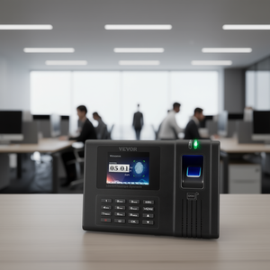 Reloj Checador Biométrico Vevor con Huella Dactilar, RFID y PIN, Capacidad para 1000 Usuarios, Pantalla LCD, Fuente de Alimentación CC - Product Image 2