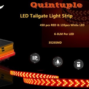 Hochwertige <span class=keywords><strong>62</strong></span> 92 122 152 cm Auto LED Blinker Rote Heckklappen lampe Streifen Wasserdicht Einfach zu installieren Rückfahr bremse Fahr licht - Product Image 2