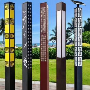 Lampes à poteaux LED décoratives, lampes de colonne extérieures étanches pour jardin, patio, allée, éclairage paysager - Product Image 2