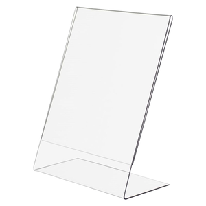 Modern Acrylic Display Stand Vertical <b>Desktop</b> Leaning <b>Shelf</b> Pre-Assembled Light Weight Plastic One <b>Shelf</b> - Product Image 4