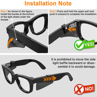 Protection latérale anti-reflets pour lunettes intelligentes Meta Ray-Ban, protection en silicone contre le vent et le sable, accessoires pour lunettes intelligentes AI