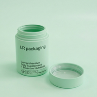 Flacon vide personnalisé en plastique HDPE à large ouverture pour emballage de produits nutraceutiques, capsules et gommes