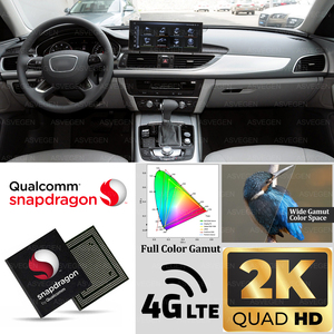 Unité principale d'autoradio Android pour <span class=keywords><strong>AUDI</strong></span> <span class=keywords><strong>A6</strong></span> C7 2011-2018 Stéréo audio de voiture avec écran Qualcomm CPU 2K Corps <span class=keywords><strong>ultra</strong></span>-mince - Product Image 4