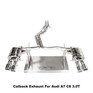 ท่อไอเสียสแตนเลส Vortex Performance สำหรับ Audi A7 C8 3.0T ปี 2019-2024 พร้อมวาล์วอิเล็กทรอนิกส์ปรับแต่งเสียงท่อไอเสีย - Product Image 1