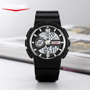 Skmei Sport <b>Watch</b> Dual Display <b>Electronic</b> <b>Watch</b> Water Resistant Luminous Unisex TPU Strap 5Bar Waterproof - Product Image 1