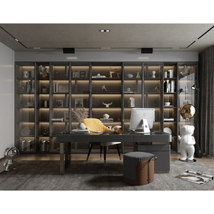Factory Custom Modern Office Home Large Size Wall Book Shelf Display Unit Bookshelf Wood Storage Rack Built in <strong>Bookcase</strong> <strong>Cabinet</strong> - Product Image 1