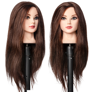 Tête <span class=keywords><strong>de</strong></span> mannequin professionnelle pour coiffeuse, cheveux raides, vente directe d'usine JO7, pour la pratique <span class=keywords><strong>de</strong></span> la coupe <span class=keywords><strong>de</strong></span> cheveux - Product Image 1