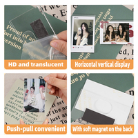 Cadre photo magnétique couleur personnalisé fait à la main Mini 2x3 pouces transparent double face en acrylique imprimé UV pour réfrigérateur