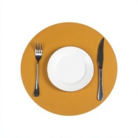 Set de table rond de luxe en PVC lavable, isolant thermique, imperméable et anti-taches pour hôtels et restaurants