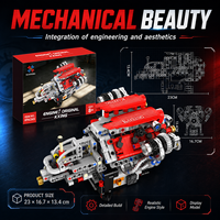 Kit de Montaje de Motor de Velocidad Variable, Modelo de Motor Técnico, Kits Mecánicos Impulsados por Motor, Juguete Educativo STEM, Regalo de Ingeniería, Juguetes de Construcción