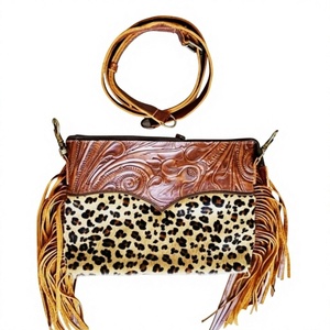 Hot Selling <b>Women's</b> Genuine Leather Customized Waterproof Eco-friendly Large Capacity Zipper Clutch Purse Two Handles Single - Product Image 5