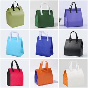 Sacs isothermes portables non tissés personnalisables avec logo pour la livraison rapide de café, bubble tea, jus et autres boissons pour restaurants de restauration rapide - Product Image 4