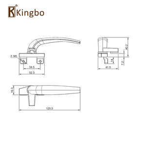 Kanatlı pencere 7-shape kolu üst çekme kam kilidi yüksek kalite ile dünya pazarı - Product Image 6