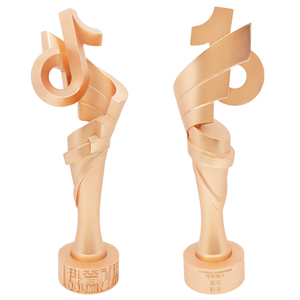 Trofeo Personalizzato in Metallo Dorato, Premio TikTok, Medaglie e Targhe per Campionati, Eventi Aziendali, Souvenir e Regali - Product Image 5
