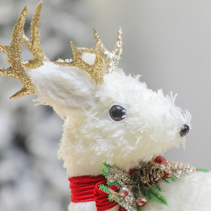 Decorazioni Natalizie in Schiuma Vendute Direttamente dalla Fabbrica, Graziosi Cuccioli <span class=keywords><strong>di</strong></span> Renna Bianchi in Piedi, Regali Natalizi - Product Image 6