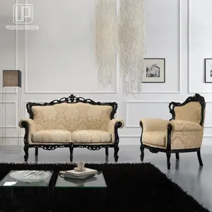 Sofá de dia estilo luis xv fechado preto, decorações de sofá-up estilo antigo