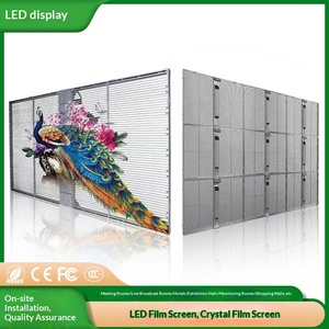 ฟิล์มกระจก LED สีเงิน ฟิล์มใสติดหน้าต่าง ฟิล์มคริสตัล 9216 พิกเซล รุ่น JHp3.9-7.8 ตะแกรงสำหรับห้องประชุม โรงแรม - Product Image 5