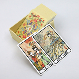 Baraja de Tarot de Arte Chino Vintage, Cartas de Oráculo de Doble Cara para Adivinación con Libro de Instrucciones, Diseño Personalizado Disponible - Product Image 5