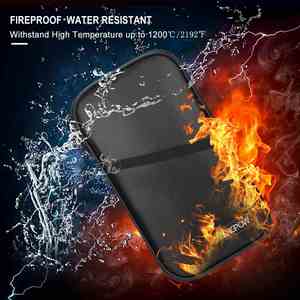 CUSTOM Popular Certificate Card Cash <b>Bags</b> Non-Itchy Silicone Coated Portable Fireproof Waterproof Money <b>Document</b> Storage - Product Image 3