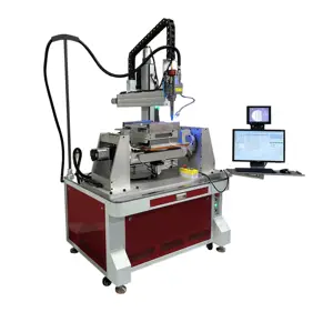 A tabela automática do soldador do laser baseou a máquina de soldadura do laser de 4 eixos com giratório e dispositivo bonde para a produção da eficiência elevada