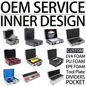 OEM tùy chỉnh kích thước bạc cứng nhôm trường hợp công cụ nhiệm vụ nặng nề và thiết bị mang theo cặp với bọt đệm - Product Image 6