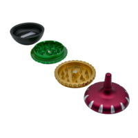 Molino de Hierbas Patentado Exclusivo Pinecone, Aleación de Aluminio, Dientes Afilados, Giratorio, Calidad Superior
