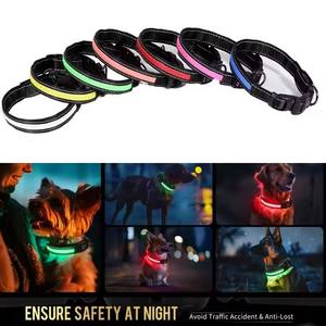 Collar personalizado de noche antipérdida IPX7 impermeable recargable para mascotas con soporte para <span class=keywords><strong>Airtag</strong></span>, Collar de perro LED personalizado - Product Image 3