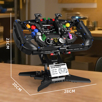 Modèle de volant de supercar en blocs de construction, ensemble d'assemblage mécanique technologique, jouet en plastique ABS, vente en gros de voitures miniatures