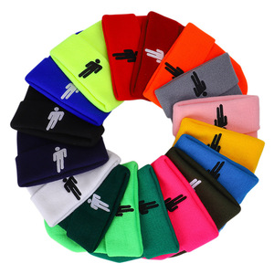 Offre Spéciale <span class=keywords><strong>Billie</strong></span> <span class=keywords><strong>Eilish</strong></span> tricot chapeau Hip Hop casquette hommes femmes broderie Logo 100% acrylique tricoté <span class=keywords><strong>bonnet</strong></span> chapeau - Product Image 5