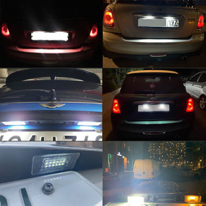 2 Luces LED Blancas de 18SMD para Matrícula de Coche, Aptas para <span class=keywords><strong>Mini</strong></span> <span class=keywords><strong>Cooper</strong></span> R56 R57 R58 R59, Sin Errores - Product Image 3