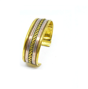 25 indian Christmas Double Hammered Tribal Design Brass Open Bracelet for Women and Men <b>Night</b> Dresses Women Brass Jewelry - Product Image 4