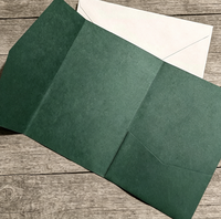 Invitation de mariage en papier écologique vert foncé à trois volets, motif floral 3D pop-up aquarelle, rose bordeaux et doré à chaud pour anniversaire