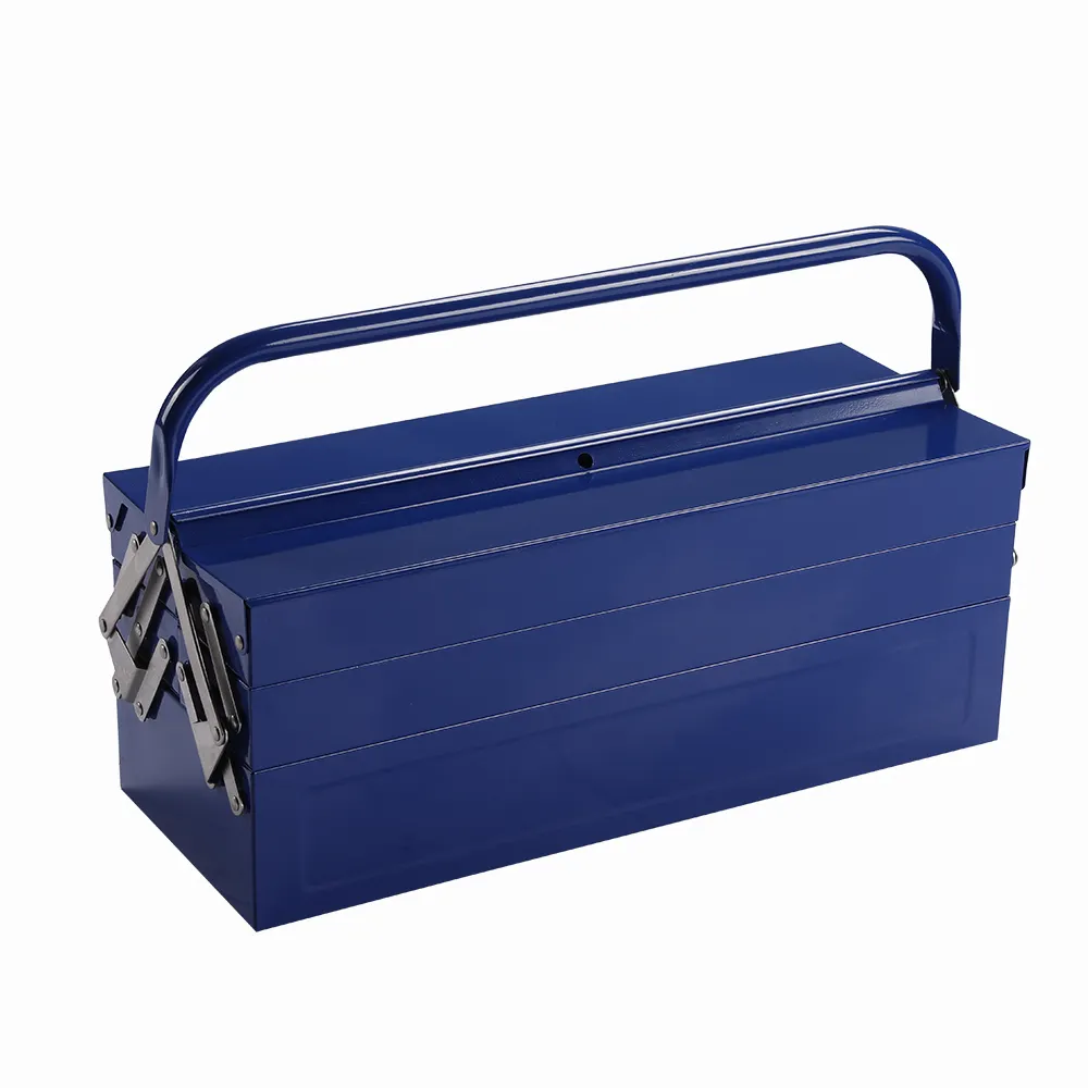Environment Powder Coating Portable 3 Layers Folding Tool Case Storage High quality and low price Tool Box