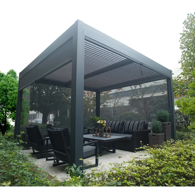 2019 Hot Sale Garten Pavillon Pavillon 3x4 Sonnenschutz Bio klimatische Pergola