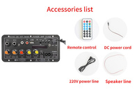 Modul Daya Subwoofer penerima Bluetooth, penguat logam Mini dapat diisi ulang 12V 24V