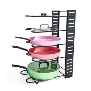 Nuevo creativo de la cocina estante de Metal cubierta del pote del tablero de corte de Pan Multi-capa Rack de almacenamiento