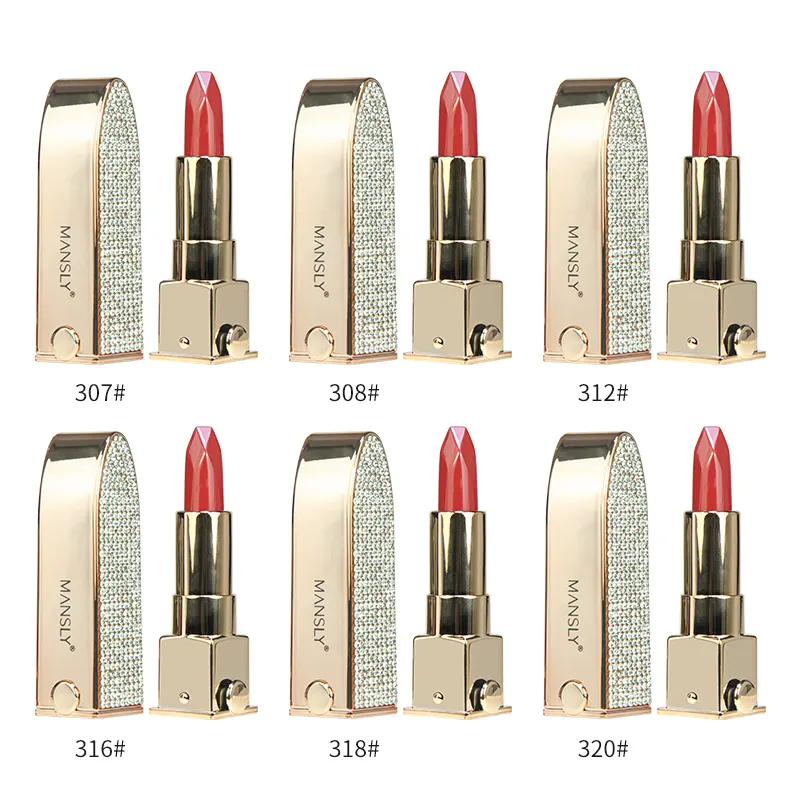 Lipstick Manufacturers Luxury Diamond Bright Silky Mist Persistent Coloring Lipstick With Mirror Korean Lipstick