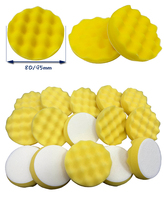 EVERTOOL Kit de tampons de polissage jaunes 80/95mm pour voiture, tampons de polissage et de cirage, éponge de polissage pour voiture