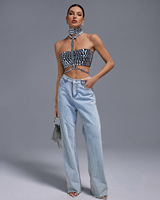 Ocstrade Ropa Mujer Débardeur Femme Argent Diamant Haut Court Top Accepter Personnalisé Débardeurs Femme Paillettes Gilet Sans Manches Sexy Y2K