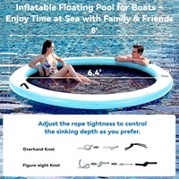 Hamac flottant gonflable pour adultes, chaise longue de piscine en maille respirante, canapé flottant portable et pliable pour lacs et plages en extérieur