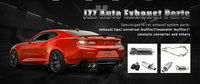 Knalpot mobil lurus Tengah, Glasspack perak Stainless Steel 2.5 "Inlet Outlet 4" tubuh Universal Resonator cerah
