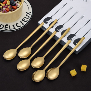 Nuova Set 6 Stainless Steel Spoon Gift <b>Box</b> 6 Pcs Gold Silver New Youth Spoon <b>Dessert</b> Tableware - Product Image 2
