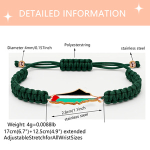 Bracelet de solidarité Palestine-Bande d'amitié bricolage réglable tissée à la main-Cadeau commémoratif - Product Image 6